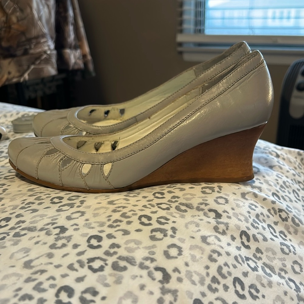 Report Leather Calico Wedges - 7.5